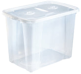 Storage Box With Lid 64 L - Clear